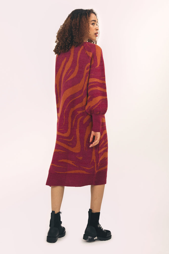 Whitney Midi Dress - Berry - Cara & The Sky