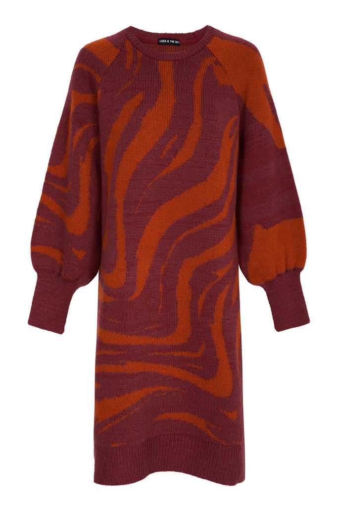Whitney Midi Dress - Berry - Cara & The Sky